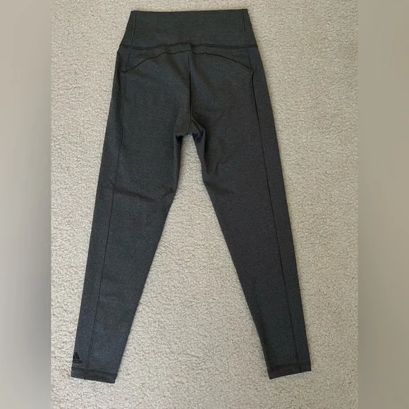 Adidas Compression Women's Leggings Sz Medium - Charcoal Gray - Picture 3 of 10